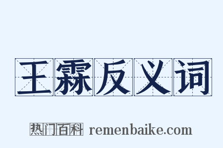 王霖反义词是什么意思的图片